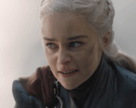 Intense closeup of Daenerys